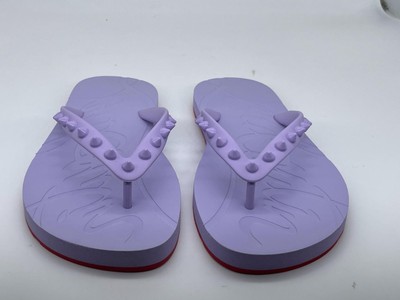 loubi studded flip flops