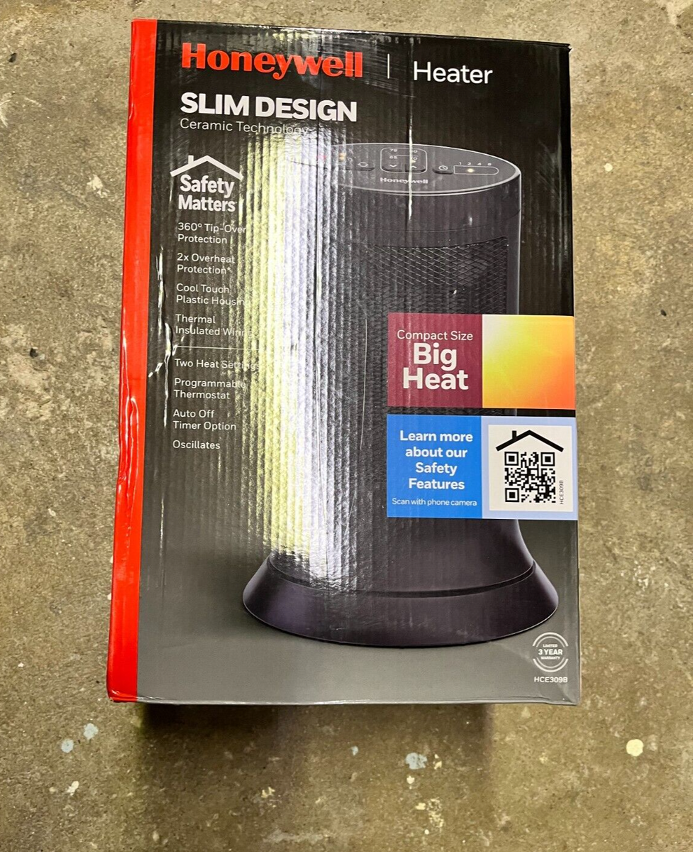 Honeywell Indoor Space Heater Slim Compact Ceramic Design