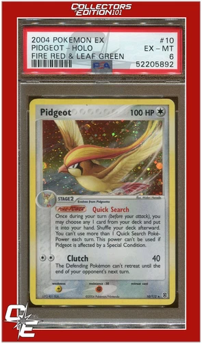 EX FireRed LeafGreen 10 Pidgeot Holo PSA 6