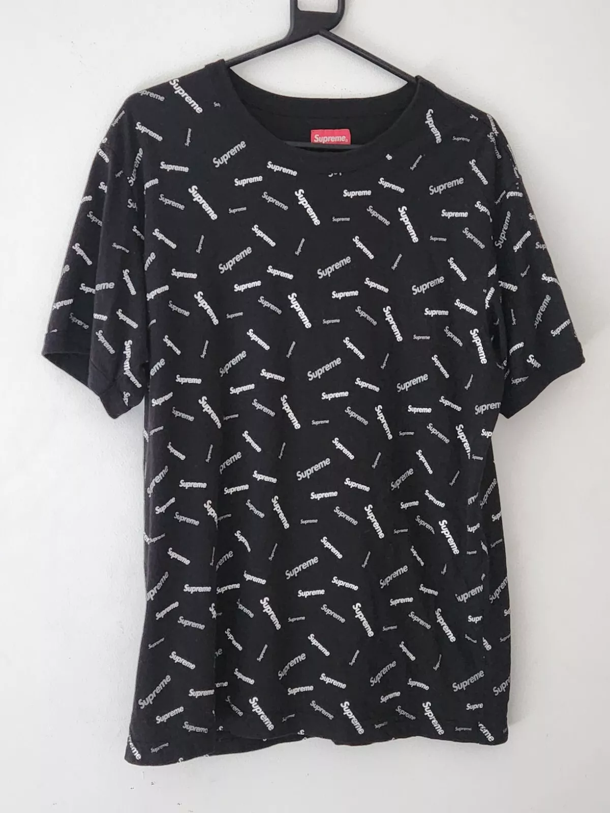 FW18 Supreme Scatter Anneaux Taille M Noir Blanc Logos T Shirt