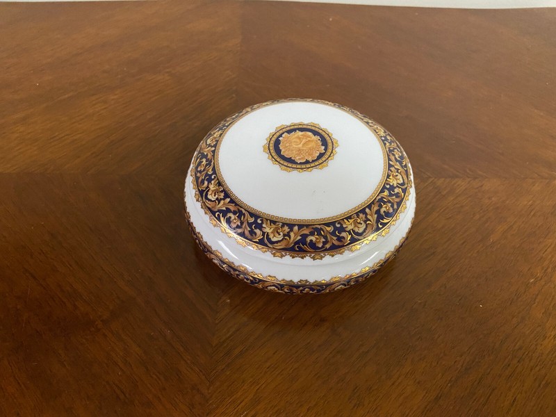 Bacchus T. Limoges Designed in France Vintage Covered Dish Trinket Box