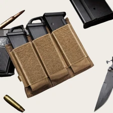 MOLLE Triple Pistol Magazine Pouch Magazine Bag Holsfer for Glock M1911 92F 40mm