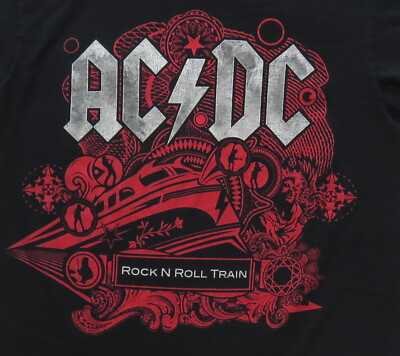 AC/DC Vintage T Shirt 2008 Black Ice Tour USA Concert Cities Rock