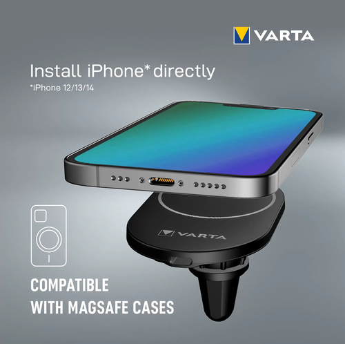 VARTA Mag Pro Sans Voiture Chargeur & Support Téléphone Portable USB Type C 15 W - Photo 11 sur 11