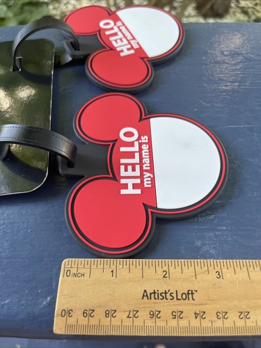 Disney~ Mickey Mouse~ Set of 2 Durable Luggage Tags - Picture 4 of 4