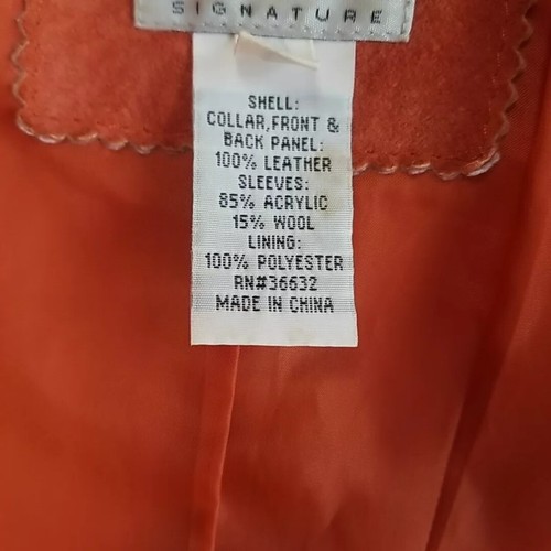 Women's Cowgirl Western Style Stonebridge Brown Leather Fabric Jacket Size 1X - Picture 6 of 17