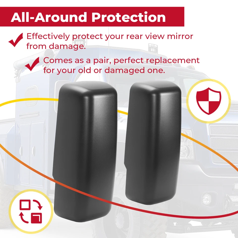 Par de cubiertas de tapa de espejo retrovisor lateral para Chevrolet GMC C4500 Kodiak Topkick 2003-2009 Foto 3 de 4