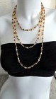 Lovely Vintage Fall Beaded Extra Long Necklace Multi Color Czech Glass Beads AB — photo 3