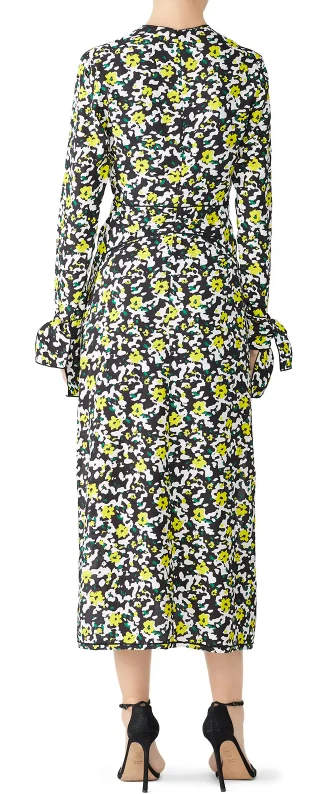 Vestido Proenza Schouler Multicolor NUDO FLORAL Crepé Talla 2 Foto 2 de 4