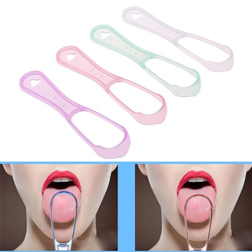 Food Grade Plastic Tongue Scraper Adult Tongue Cleaner Brush Oral Oral Car::d - Picture 1 of 12