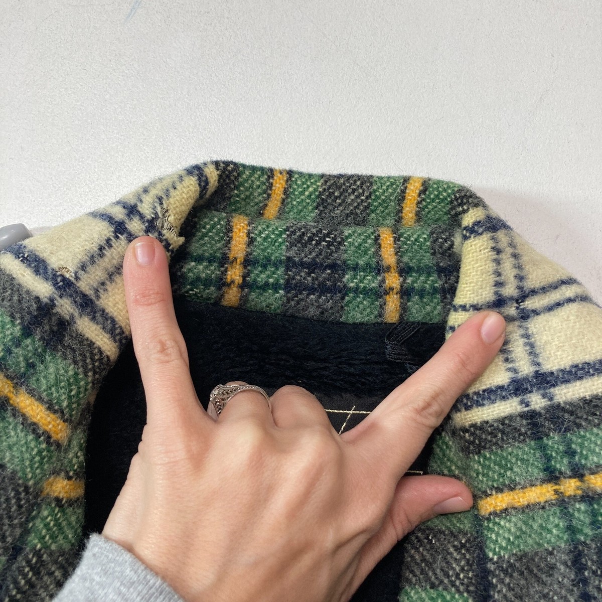 ウェア・シャツ 70s Forest View Auto Service Vintage 60s 70s Sears Sportswear Woo Lined Shirt Jacket