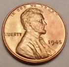 1945 P Lincoln Wheat Cent / Penny *BU / MS RED - MINT STATE RED* *FREE SHIPPING*