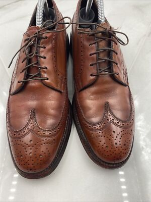 Vintage Florsheim Mens Shoes Sz 9 D Imperial V-Cleat Brown  display picture 1
