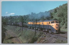 Postcard Train Central Railroad NJ A-B-A Baldwin DR 4-4-500 Locomotive