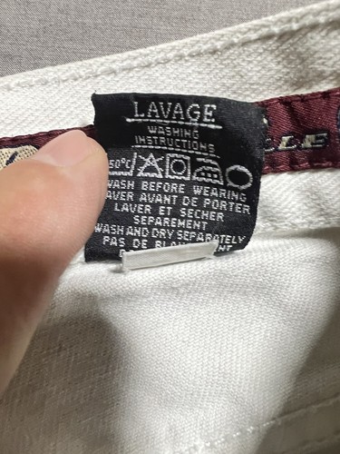 Vintage Pelle Pelle Marc Buchanan Mens 36 Shorts White Denim Zip Pockets Y2K. - Picture 6 of 12