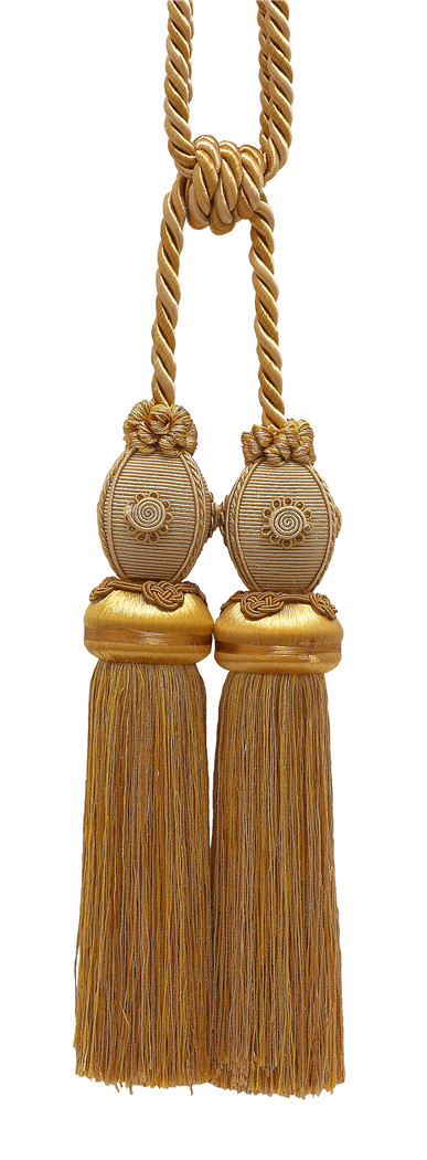 DÉCOPRO Double Tassel Tieback, Color# 8633 - Gold Medley [Sold Individually]