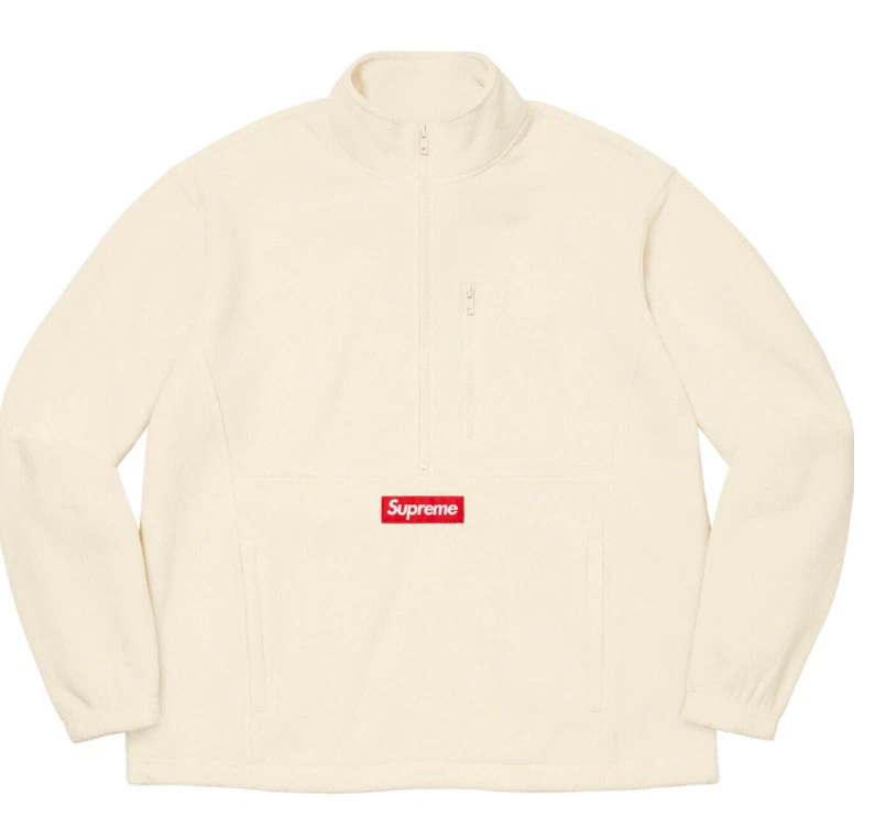 Pull demi zippé naturel Supreme FW21 Polartec neuf en main