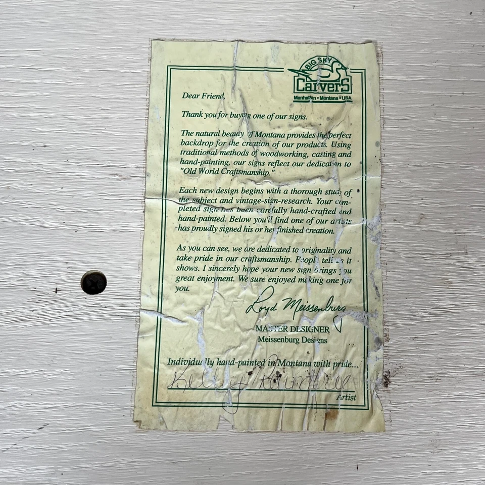 Big Sky Carvers Welcome To Our Home Custom Wood Door Hanger Sign Bear - Image 4 of 4