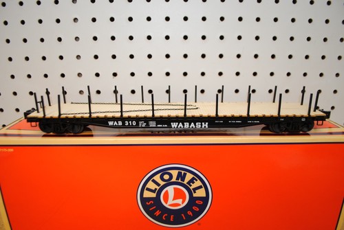 Lionel 6-27594 Wabash PS-4 Flat Car w/Stakes O-Scale - Picture 3 of 5