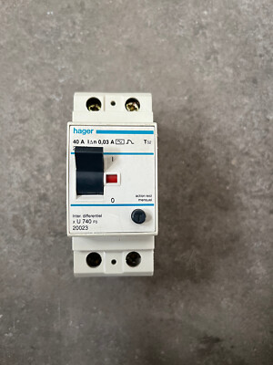 Interrupteur Différentiel HAGER 30mA 40A 230V U740 (occasion)