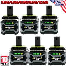 18V For Ryobi P108 ONE Lithium Battery P104 P109 P102 P107 9.0Ah/6.0AH/12.0AH US