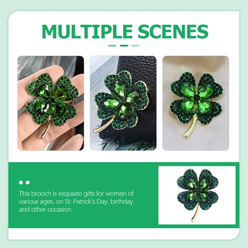 1 Stück Hochzeit Anstecknadel Klassisch Kleeblatt Anstecknadeln Vierblättriges Kleeblatt Brosche - Bild 4 von 11