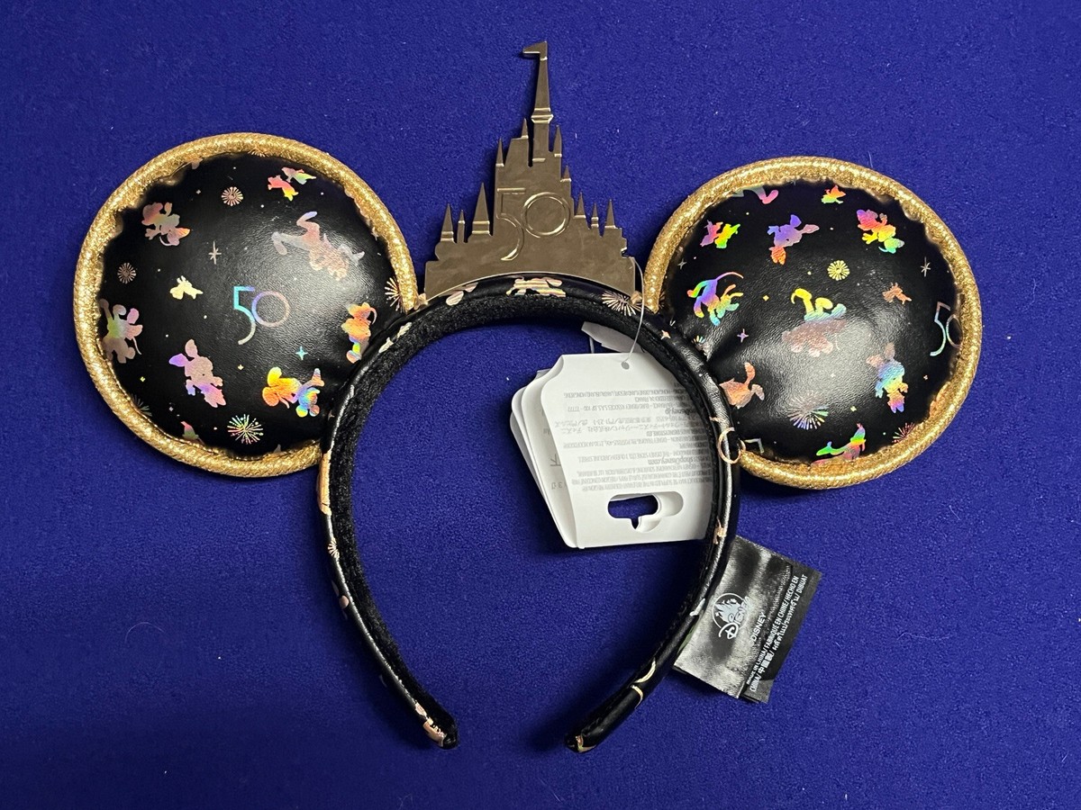 Disney Parks Walt Disney World 50th Anniversary Grand Finale Ears Headba… New 50th Anniversary Sparkle Gem Ear Headband Appears in  main image 3