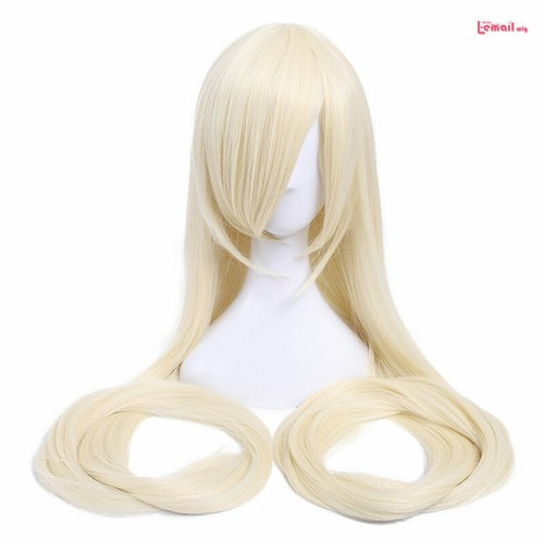 Chobits Chi 59" Super lange glatte blonde Cosplay-Perücke Party-UHar-Perücken DE - Bild 6 von 10