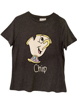 NEW Primark Ladies Disney Chip Cup Beauty and the Beast T Shirt UK 12