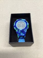 New Boys Blue Camo Digital Outdoor Multifunctional Sports Watch