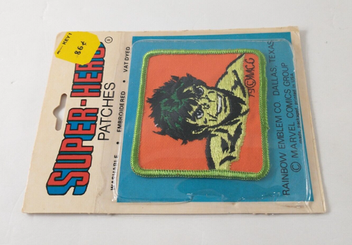 Vintage 1979 Super Hero Patches THE INCREDIBLE HULK Marvel Embroidered Patch NEW - Picture 4 of 6