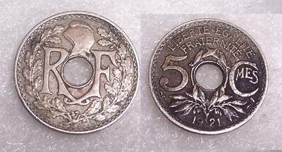 RFM 18302 World Coins France 1921 5 Centimes VF Condition. | eBay