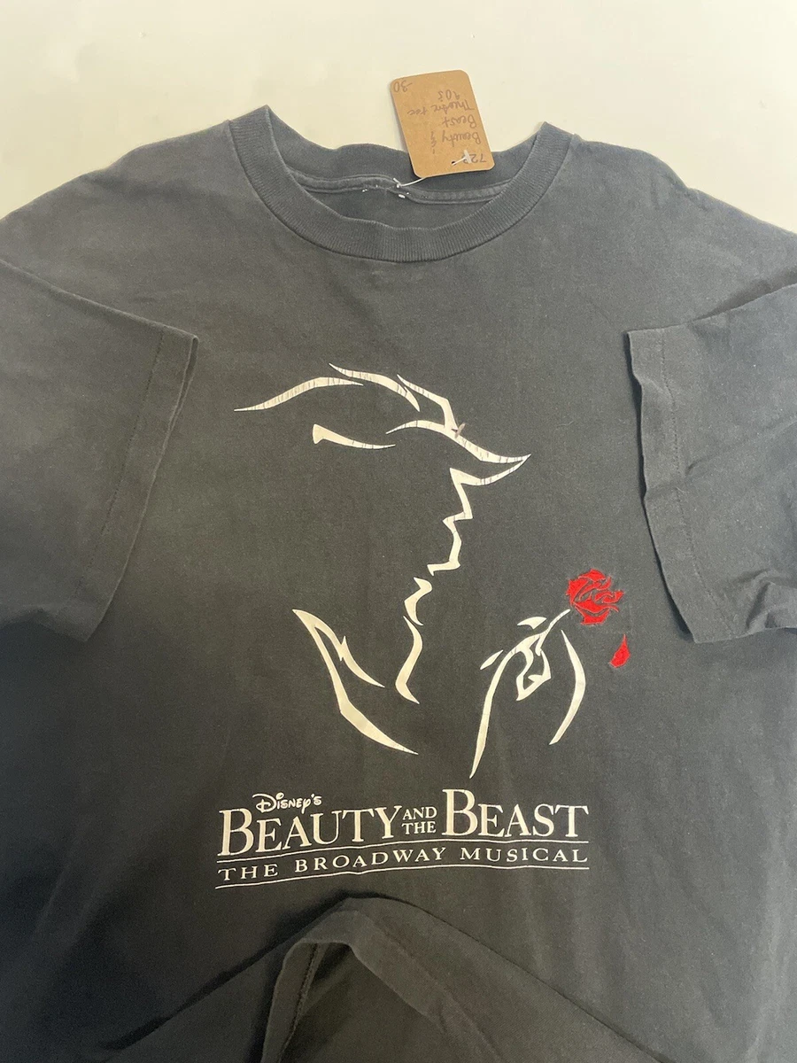 VTG Beauty And The Beast Broadway Musical Shirt Mens Large Black