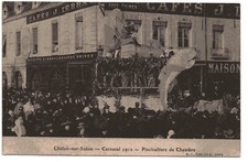CHALON SUR SAONE - Saône & Loire - CPA 71 - Carnaval 1912 - Char Pisciculture