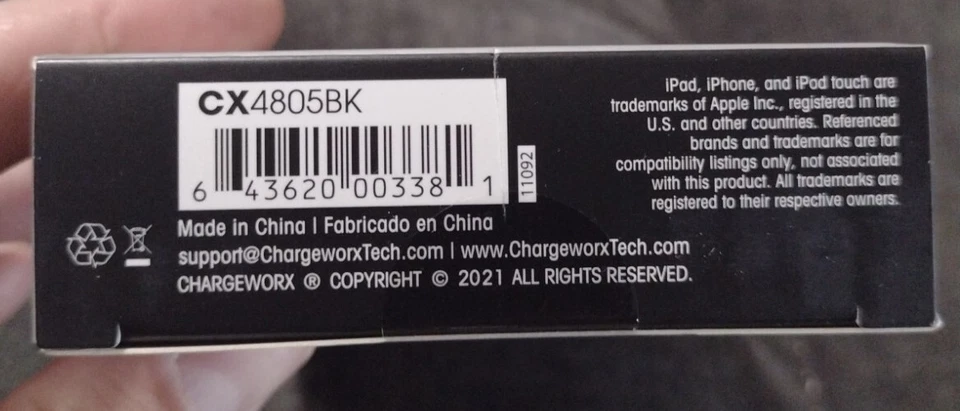 ChargeWorx nylotuff lightning connector for iphone ipad ipod 6' cord charge sync - Image 3 of 4