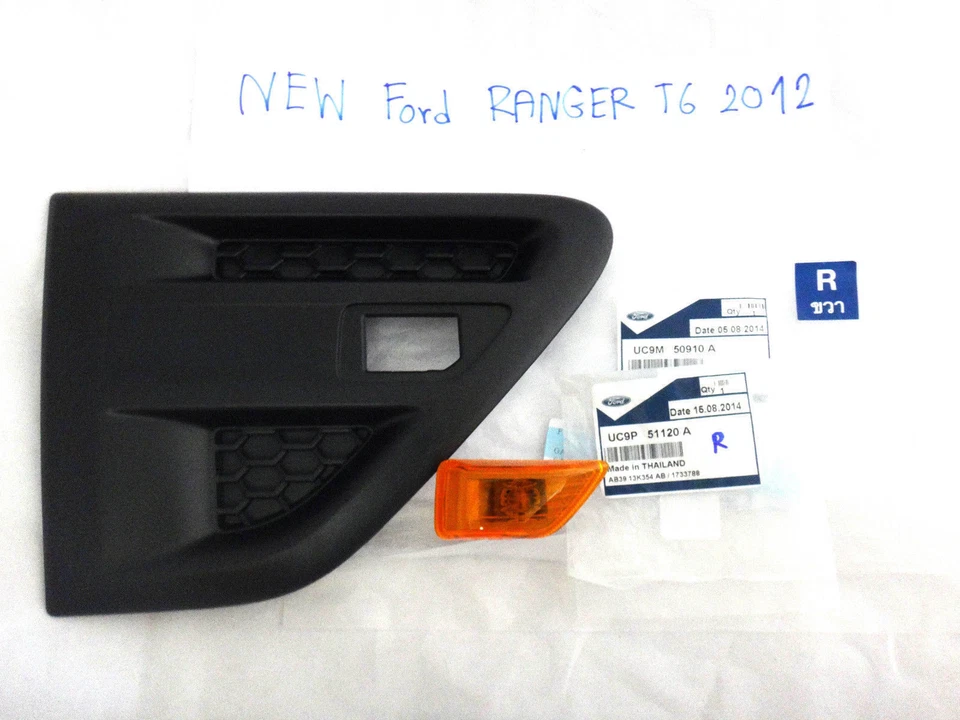 Set Side Vent Lamp Black Lh+Rh Indicator Fits Ford Ranger T6 2012 2014 Genuine - Image 3 of 4