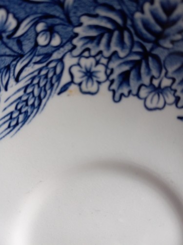 1 Churchill Blue Harvest Saucer replacement set England transferware - Picture 4 of 4