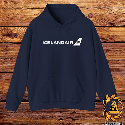Nueva Sudadera con Capucha Icelandair Retro Logo Negro/Azul Marino/Blanco n más S-5XL - Imagen 12 de 13