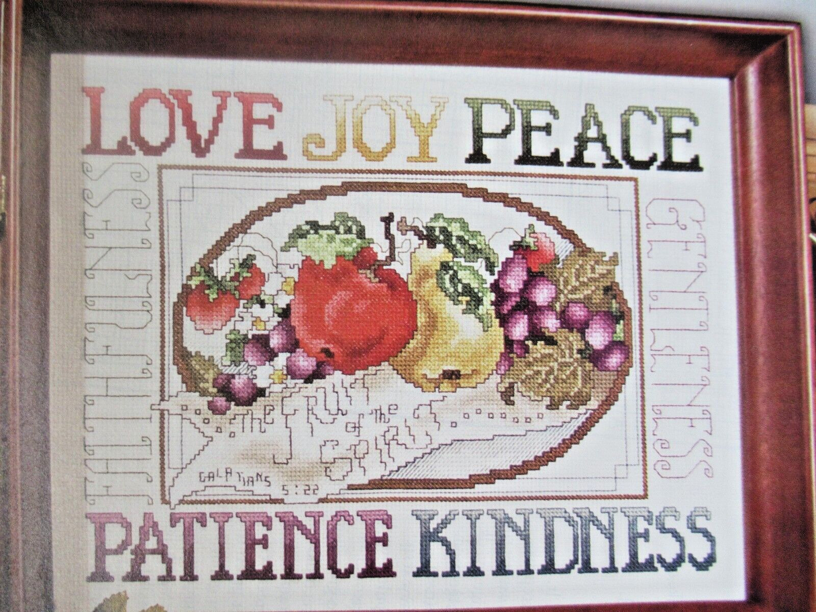 Fruit of the Spirit - Magazine cross stitch pattern - Love Joy Peace Patience