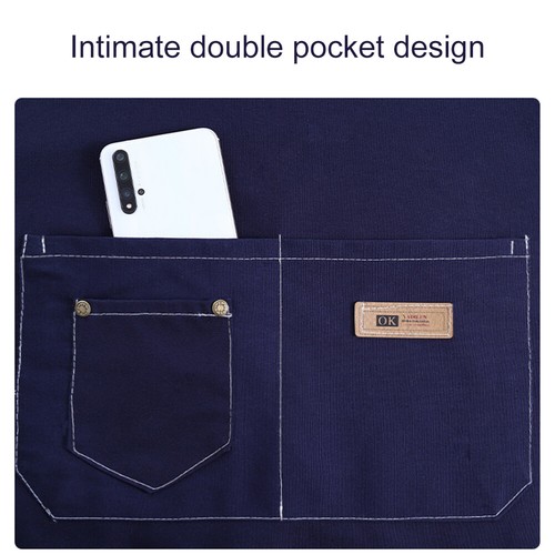 Canvas Apron Cooking Kitchen Aprons,Women and Men Chef Apron with 2 Pockets USA - Picture 6 of 19