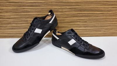 DIOR Homme Haute Couture Luxus Sneaker Leder Schuhe Schwarz Gr. 10 = 45