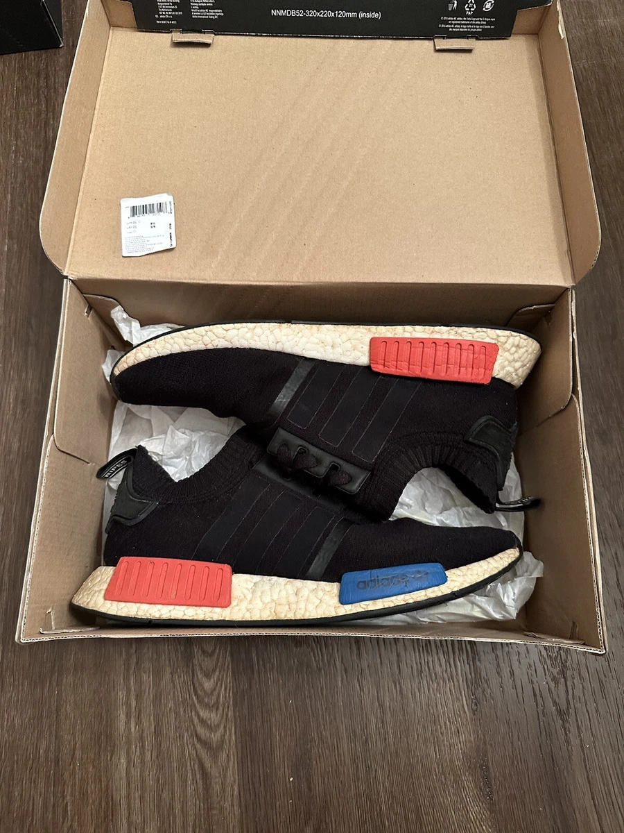 Adidas NMD R1 Primeknit OG Uncaged Red Blue Used with Box Size 9.5 | eBay