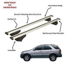 2 Pcs Silver Cross Bars For Kia Sorento Suv 2002-2009 2 Pcs Silver Cross Bars For Kia Sorento Suv 2002-2009