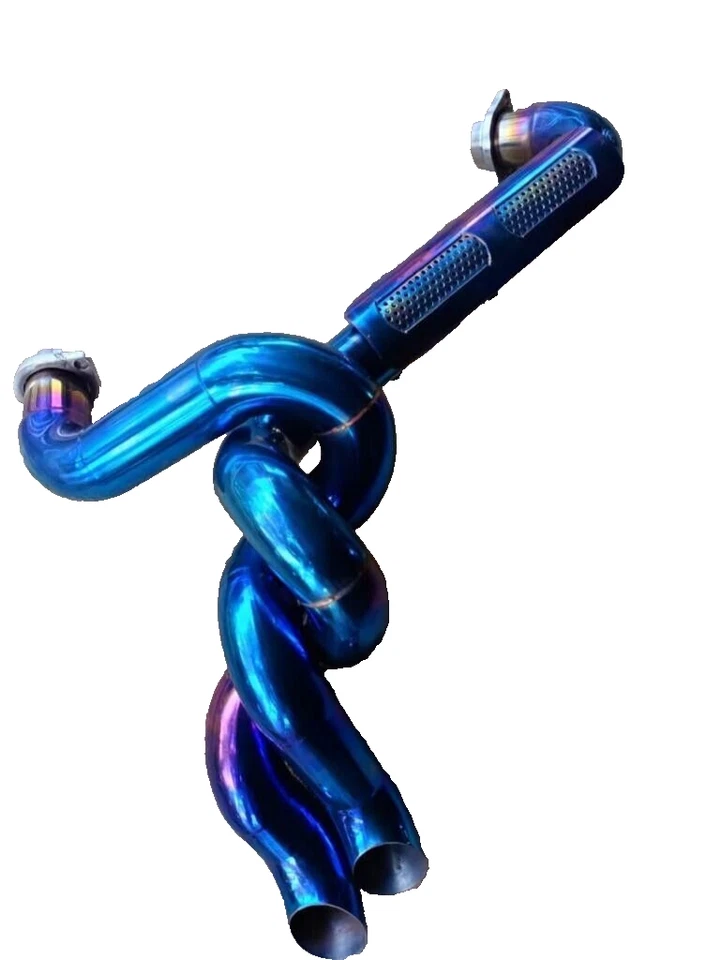 Escape Twister azul apto para Harley Davidson Forty-Eight (XL1200X) (2010-2021) Foto 2 de 3