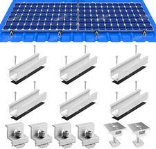 Universal Roof Solar Panel Mounting Brackets Kit System for 1-4PCS Solar Panels