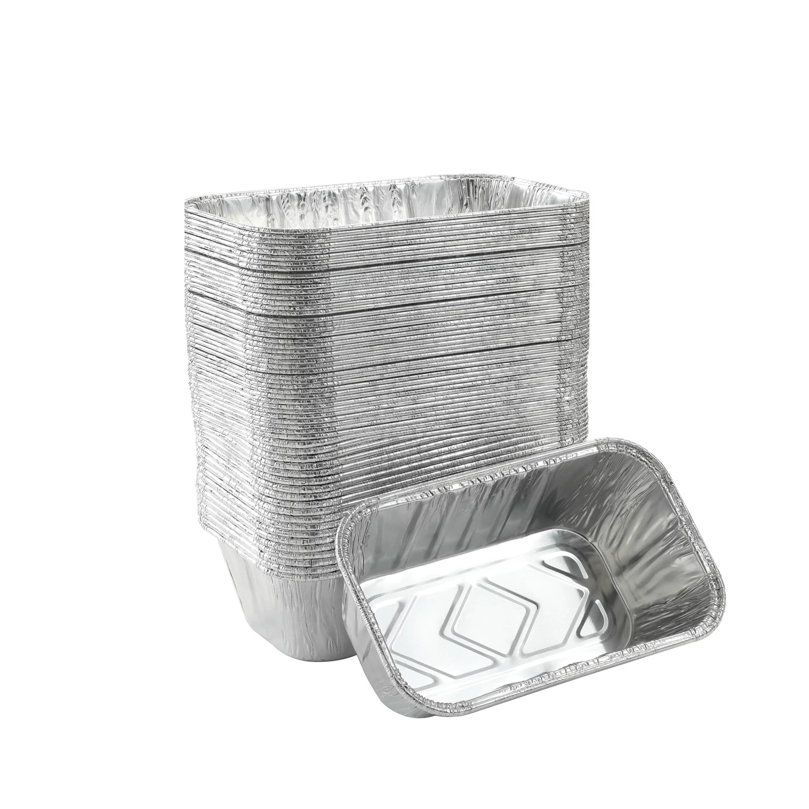 50 Pack Aluminum Foil Loaf Pans Disposable Loaf Pan Baking Liners for Baking