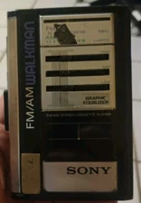 Sony Walkman WM-F43 Portable Cassette Player-Black Radio Works/Cassette Doesn't 