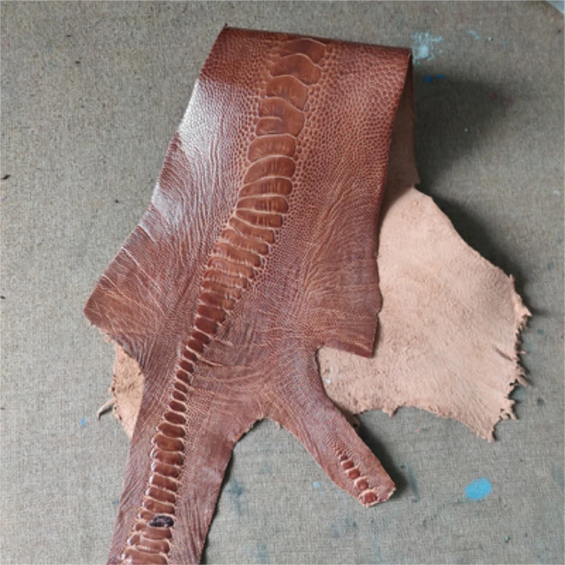 OSTRICH LEG SKIN - COGNAC - Matte