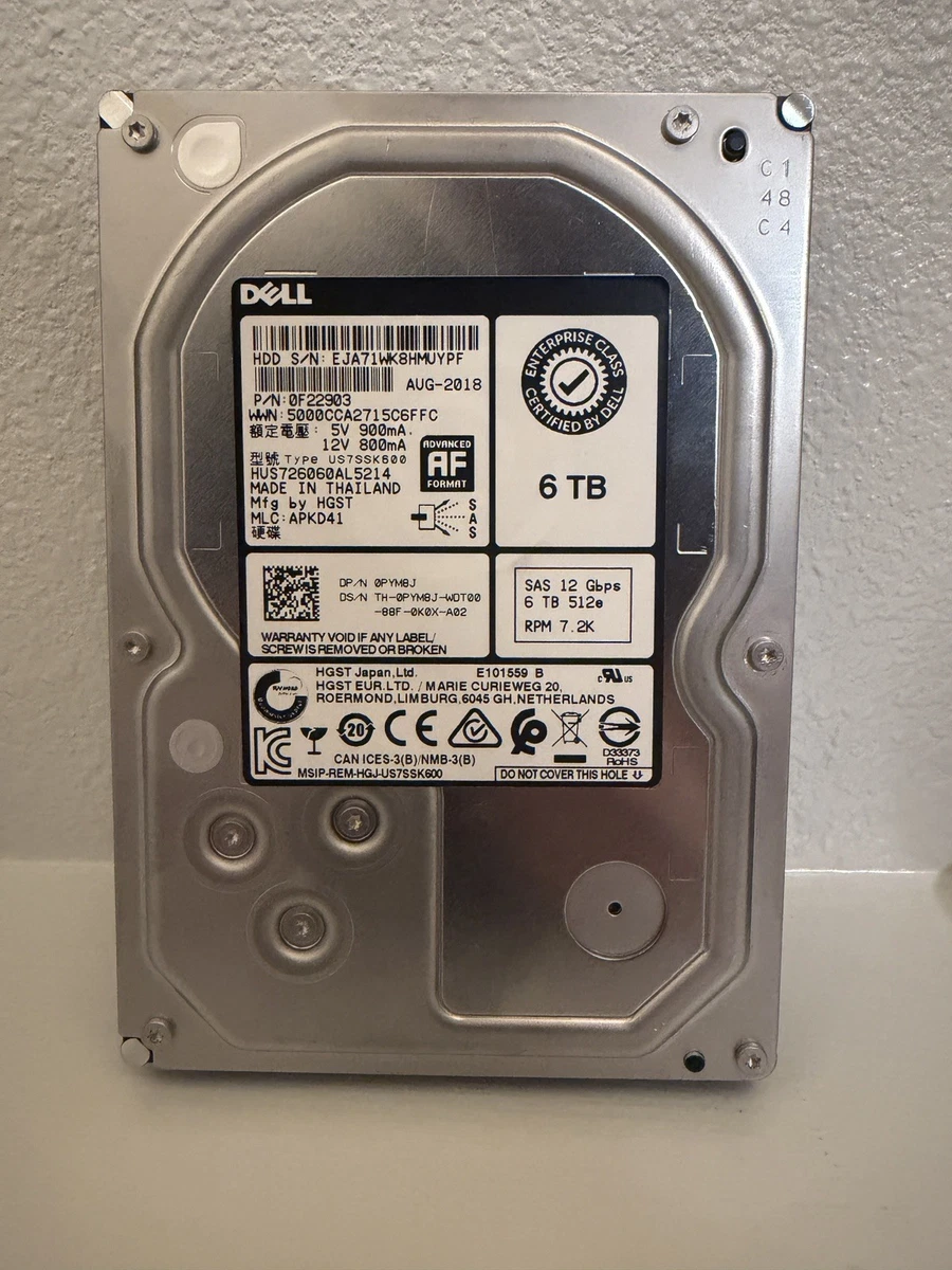 25+ Dell SAS 6TB Internal Hard Disk Drives for sale | Updated Oct 2026