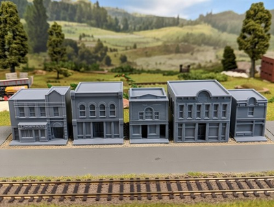 #ad #ad City Block 5 Old Urban Town Buildings Set N Scale 1:160 No Assembly USA $32.95